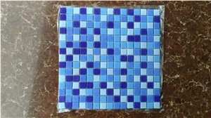Fargo Polished Glass Mosaics for Swimming Pool, Glass Mosaic 327x327x4mm Swimming Pool Mosaic, Multi Color Chipped Glass Mosaic