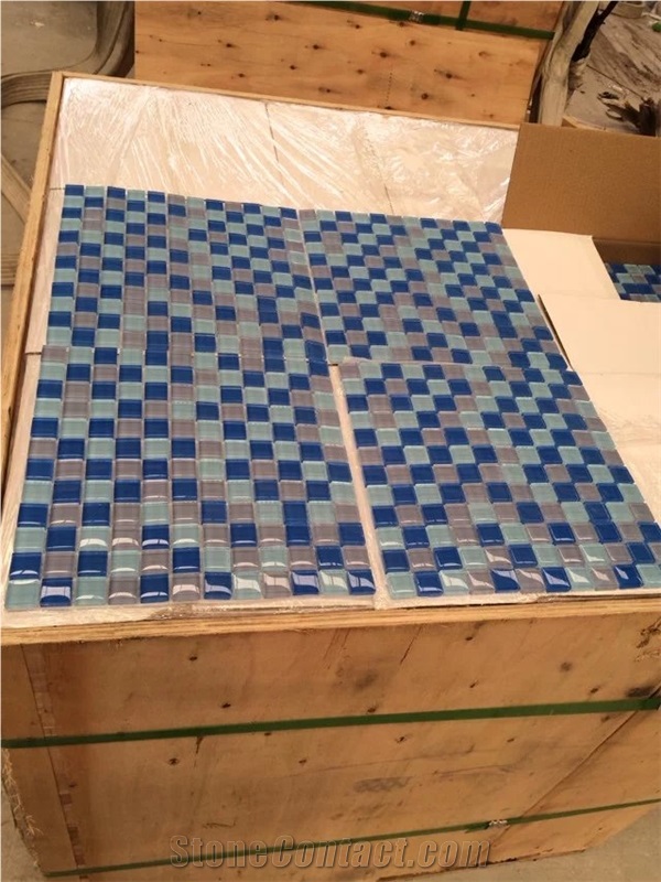 Fargo Swimming Pool Glass Mosaic, Polished Glass Mosaic for Floor, Popular Swimming Pool Mosaic