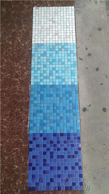 Xiamen Fargo Stone Supply Glass Mosaic for Swimming Pool, Floor/Wall Glass Mosaic in Good Price, Polished Glass Mosaic