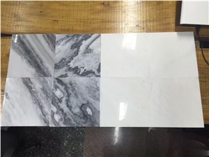 Cloudy Grey Marble Tiles & Slabs, China Snow Snowflake White Pool Pavers