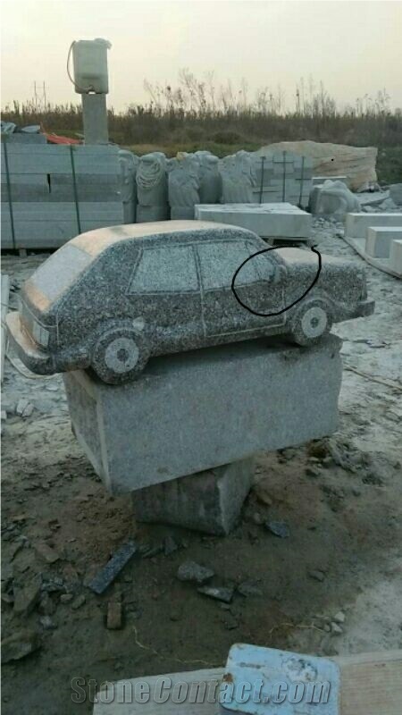 G341 Named Volkswagen Car Designed Sculpture,Exterior Stone