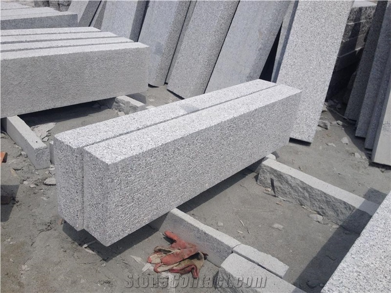 G341 Silver Grey Cheapest Price Own Factory Kerbstones Palisades Bush Hammered Shandong