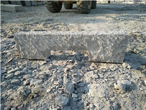 G341 Silver Grey Kerbstones Curbs with Hole Rough Picked Surface
