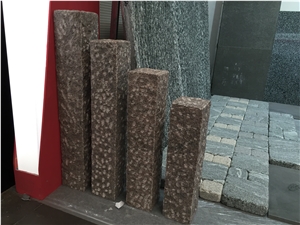 G354 Red Granite Shandong Pineappled Palisades Pillars Garden Products Decoration