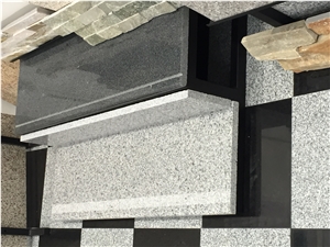 G426 Granite over Hanging Step Tread, Stairs & Steps, Stair Risers
