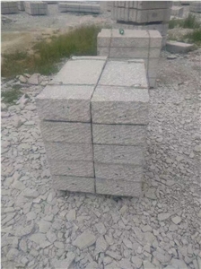 Shandong G341 Silver Grey Kerbstones Block Steps All Sides Rough Picked Very Cheap Price