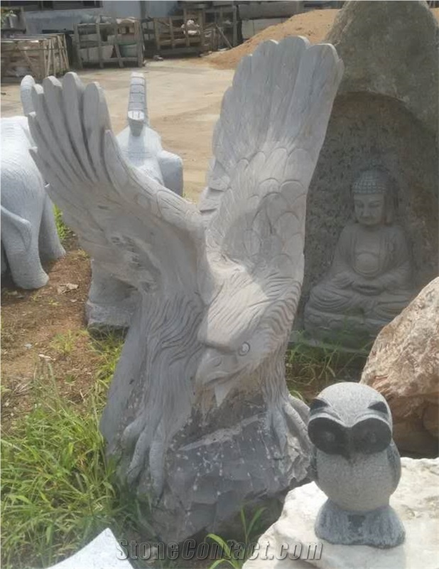 Stone Garden Products Eagles Blue Limestone Sandstone Granite Animal Sculpture