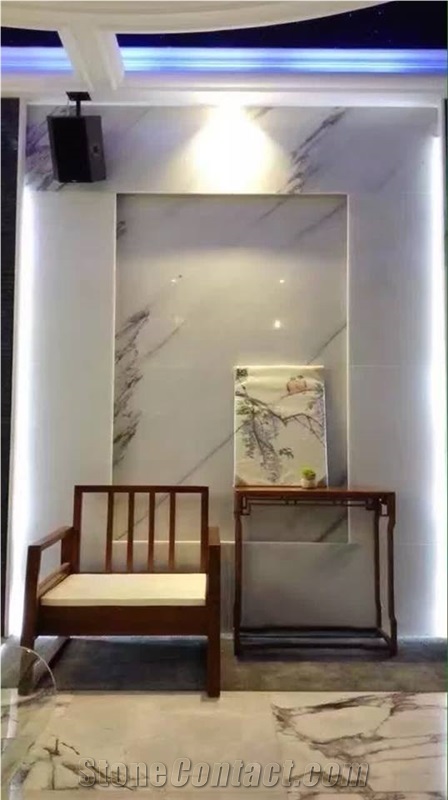 Own Factory China East Ink White Marble Slabs & Tiles ,China White Marble Slabs