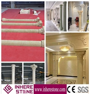 Building Material Roman Column Pillars, Chinese Engineered Stone Columns, Marble Pillar