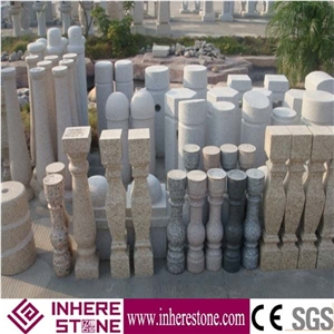 Customized Natural Stone Balustrade & Railings for Sale, Outdoor Staircase Rails, Yellow Baluster