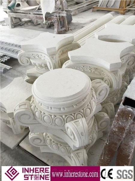 Wholesale Marble Pillars Roman Column Tops, Column Bases, Marble Pillars Columns Design