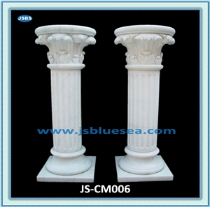 Home Decoration White Marble Column
