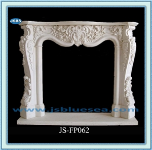 Hunan White Marble Fireplace