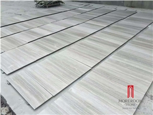 Light Grey Wood Grain Composite Marble Flooring