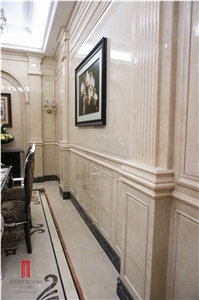 New Design Polished Cladding Marble Skirting with Creamic Stiffener