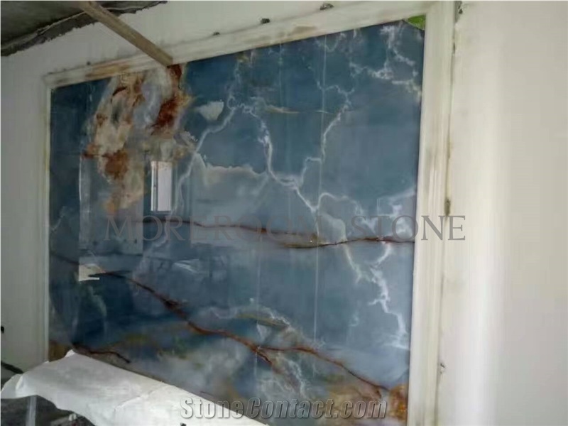 Yunfu Factory Luxury Blue Onyx 3d Wall Panel