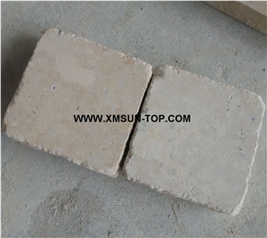 Beige Limestone Cube Stone/China Limestone Cobble Stone/Beige Limestone Square Pavers/Limestone Paving Sets/Floor Covering/Courtyard Road Pavers/Garden Stepping Pavements/Walkway Pavers