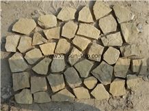 Beige Limestone Flagstone/Light Yellow Limestone Flagstone Walkway Pavers/Random Flagstones Road Paving/Fagstone Wall Tile&Floor Tile/ Irregular Flagstones for Flooring&Wall Cladding/Landscaping Stone