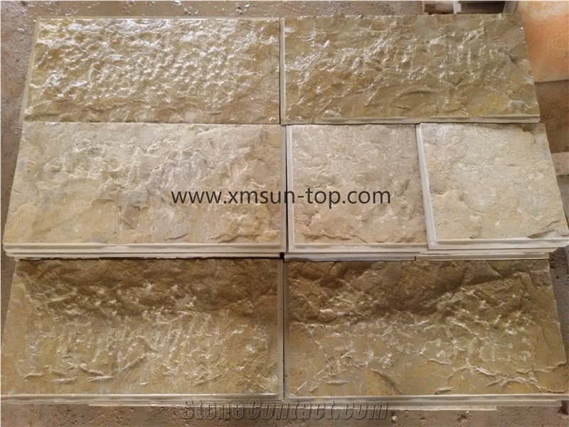 Beige Limestone Mushroomed Cladding/Lime Stone Mushroomed Stone/Beige Mushroom Stone/Building Stone/Mushroom Wall Cladding/Limestone Mushroom Wall Tile