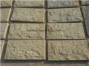 Beige Limestone Mushroomed Cladding/Lime Stone Mushroomed Stone/Beige Mushroom Stone/Building Stone/Mushroom Wall Cladding/Limestone Mushroom Wall Tile