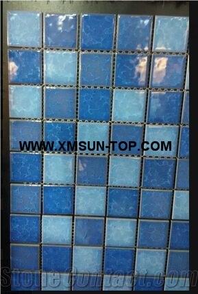 Blue Swimming Pool Mosaic/Blue Mosaic Tile Pool Coping/Pool Coping Tiles/Paving Tiles/ Pool Pavers/Swimming Pool