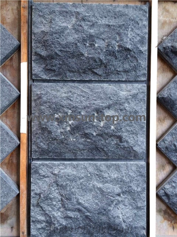 China Black Basalt Mushroom Stone/Basalt Wall Covering Tiles/G684 Black Basalt Tile for Wall Cladding/Exterior Patterns/Black Pearl Building Wall Tile