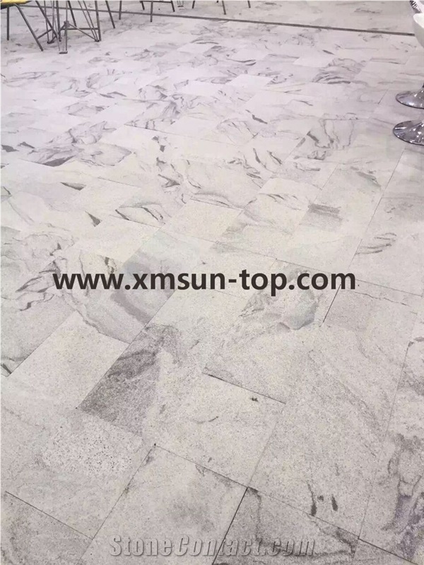 China Viscount White Granite Floor Covering/China Romano White Granite Flooring/Shanshui White Granite Tiles/White Landscape Granite Floor Tiles/Viscount White Granite Panel