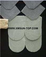Chinese Light Green Roof Slate Tile with U Type/ Slate Roofing/Green Slate Roofing Tiles with Hole/Green Slate U Shape Roof Tiles/Verde Slate Tile Roof/U-Shape Roof Covering and Coating/Stone Roofing