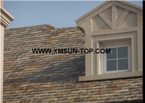 Chinese Rusty Roof Slate Tile with U Type/ Slate Roofing/Rust Slate Roofing Tiles/Rust Yellow Slate U Shape Roof Tiles/Verde Slate Tile Roof/U-Shape Roof Covering and Coating/Stone Roofing