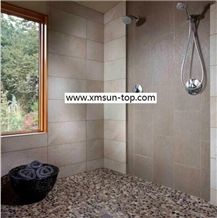 Dark Red Sliced Pebble Mosaic Tile/Natural River Stone Mosaic for Wall Covering&Flooring/Pebble Mosaic in Mesh/Double Surface Cut Pebble Mosaic/Pebble Mosaic for Bathroom&Kitchen/Interior Decoration