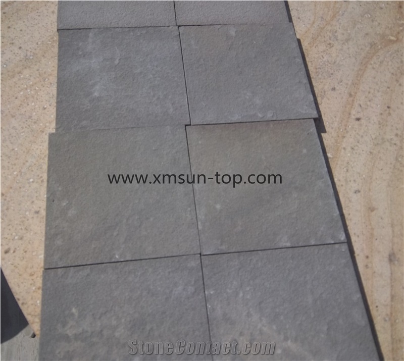 Flamed Dark Grey Sandstone Tiles & Customized&Cut to Size/Grey Sandstone Wall Tile&Floor Tile/Sandstone Flooring&Floor Covering/Sand Stone for Wall Covering&Wall Cladding