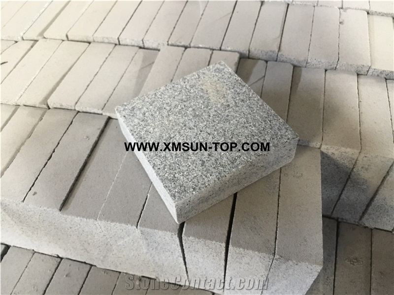 G654 Cube Stone/Light Grey Cobble Stone/Pingnan Sesame Black Square Pavers/New Impala Granite Paving Sets/Floor Covering/China Jasberg Courtyard Road Pavers/Garden Stepping Pavements/Walkway Pavers