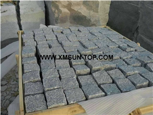 Grey Sandstone Cube Stone/Light Grey Sand Stone Cobble Stone/Stone Paving Sets/Natural Stone Floor Covering/Stone Courtyard Road Pavers