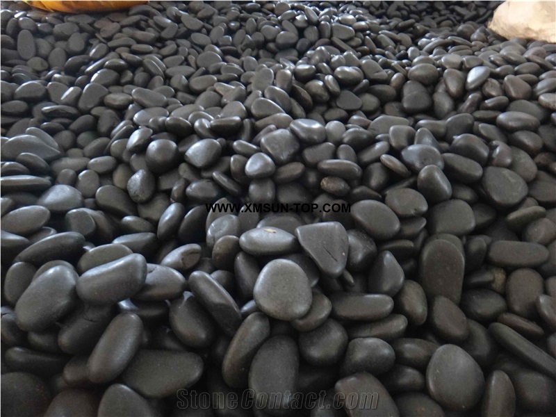 Ordinary Polished Black River Stone&Pebbles/Mixed Pebbles Stone/Round Pebbles/Dark Balck Pebble for Landscaping Decoration/Wall Cladding Pebble/Flooring Paving Pebble