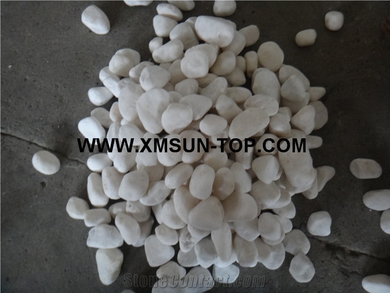 Pure White River Stone&Pebbles with Different Size/White Pebbles/Round Pebbles/Pebble for Landscaping Decoration/Wall Cladding Pebble/Flooring Paving Pebble