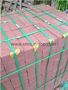 Red Porphyry Cut to Size/ Cube Stone for Landscaping / Paving Stones