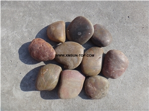 Red River Stone&Pebbles/Mixed Pebbles Stone/Round Pebbles/Dark Red Pebble for Landscaping Decoration/Wall Cladding Pebble/Flooring Paving Pebble