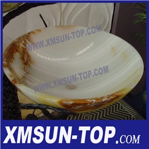 White Stone with Brown Veins Kitchen Sinks&Basins/White Stone Bathroom Sinks&Basin/Round Sinks&Basins/Natural Stone Basins&Sinks/Wash Basins/Interior Decoration/Home Decorative