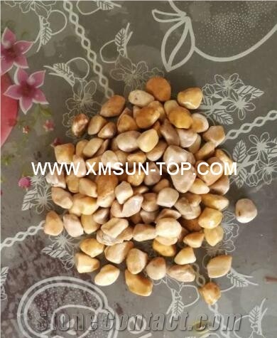 Yellow Pebbles& Gravels/Light Yellow Polished Pebbles/Pebble River Stone/Gravels-Small Size for Decoration in Landscaping, Garden, Walkway