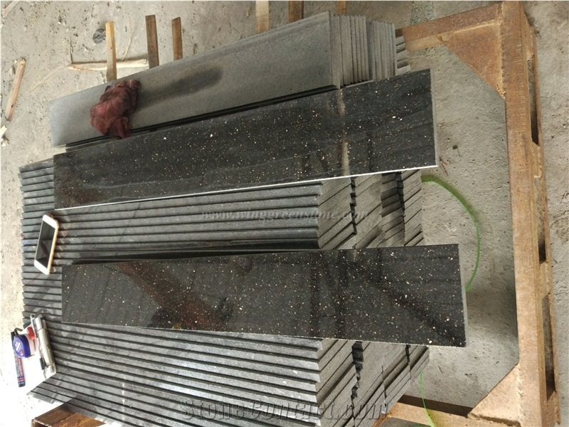 Black Galaxy Window Sill, Black Granite Window Sill for Exterior and Interior Decora