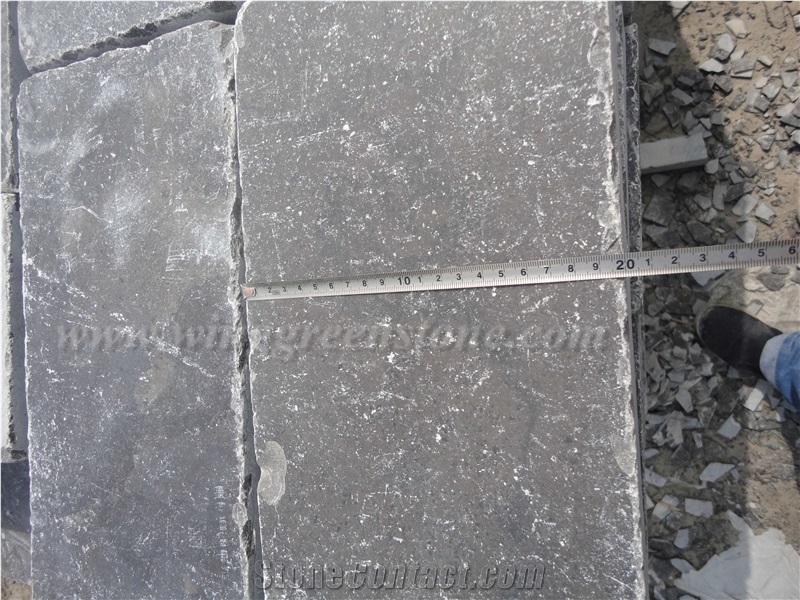Blue Limestone Slabs & Tiles, Blue Limestone Slab Honed Then Tumbled for Wall & Floor Covering, Winggreen Stone