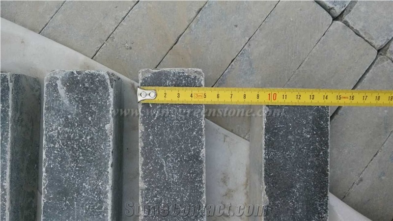 Cheap Price Blue Limestone with High Quality Honed Then Tumbled Pavers, Winggree Stone