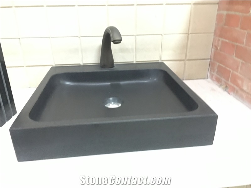 Cheap Price Shanxi Black Granite Round/Rectangle/Oval/Square Basins/Sinks for Bathroom/Kitchen Decoration, Winggreen Stone