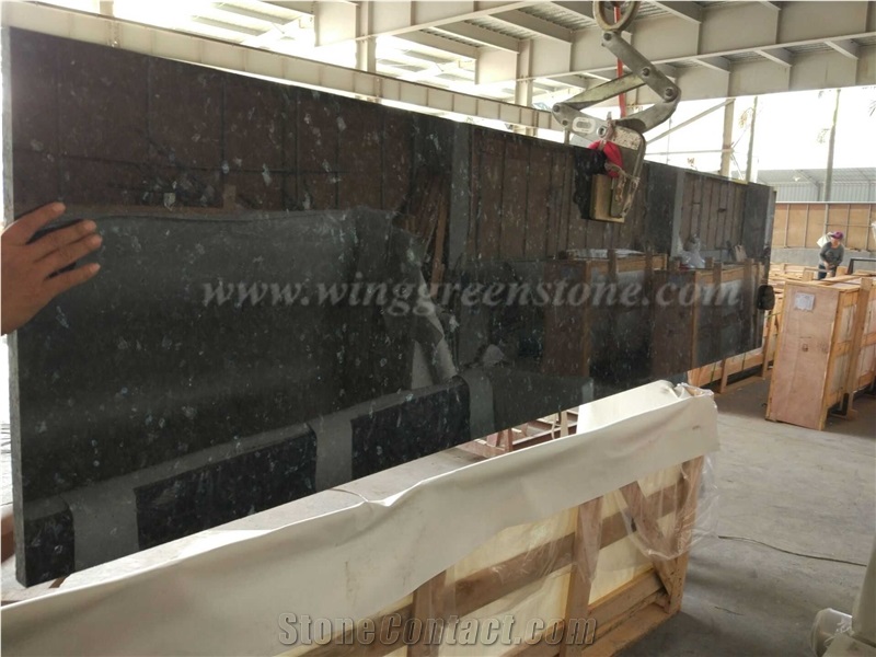 Direct Sale High Quality Emerald Pearl Granite Polished Kitchen Countertops, Winggreen Stone