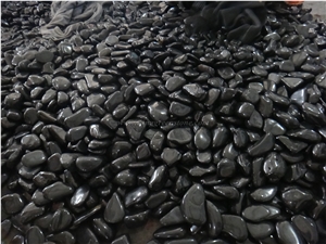Fast Delivery Natural River Black Color Polished Pebbles Stone