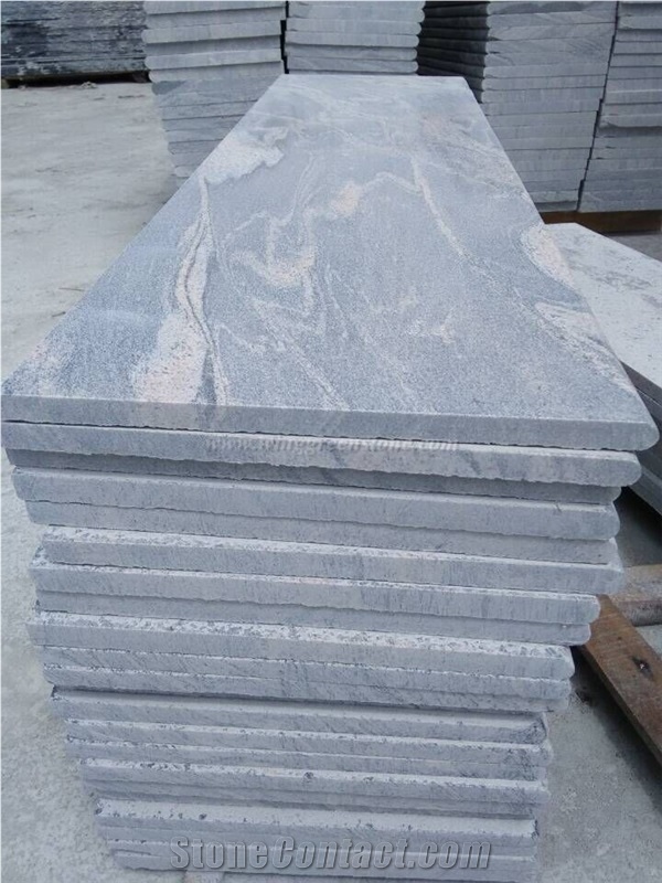 Full Round Edge Finishing China Juparana,Multicolour Grain Granite Staircase Made in China Winggreen Stone