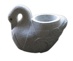 Granite Flower Pot, Animal Shape Granite Flower Pot for Garden Decoration, Exterior Flower Pot, Winggreen Stone