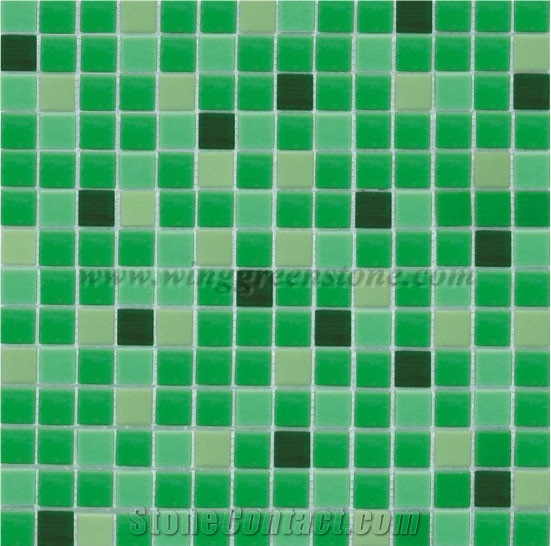 Green Glass Mosaic,Square Shape Mosaic for Wall Cladding & Flooring