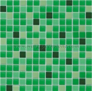 Green Glass Mosaic,Square Shape Mosaic for Wall Cladding & Flooring