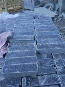 High Quality Blue Limestone Honed Then Tumbled Paver for Exterior Decoration, Winggreen Stone